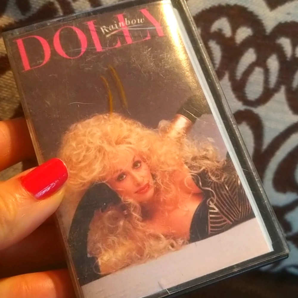 Dolly Parton rainbow vintage cassette
